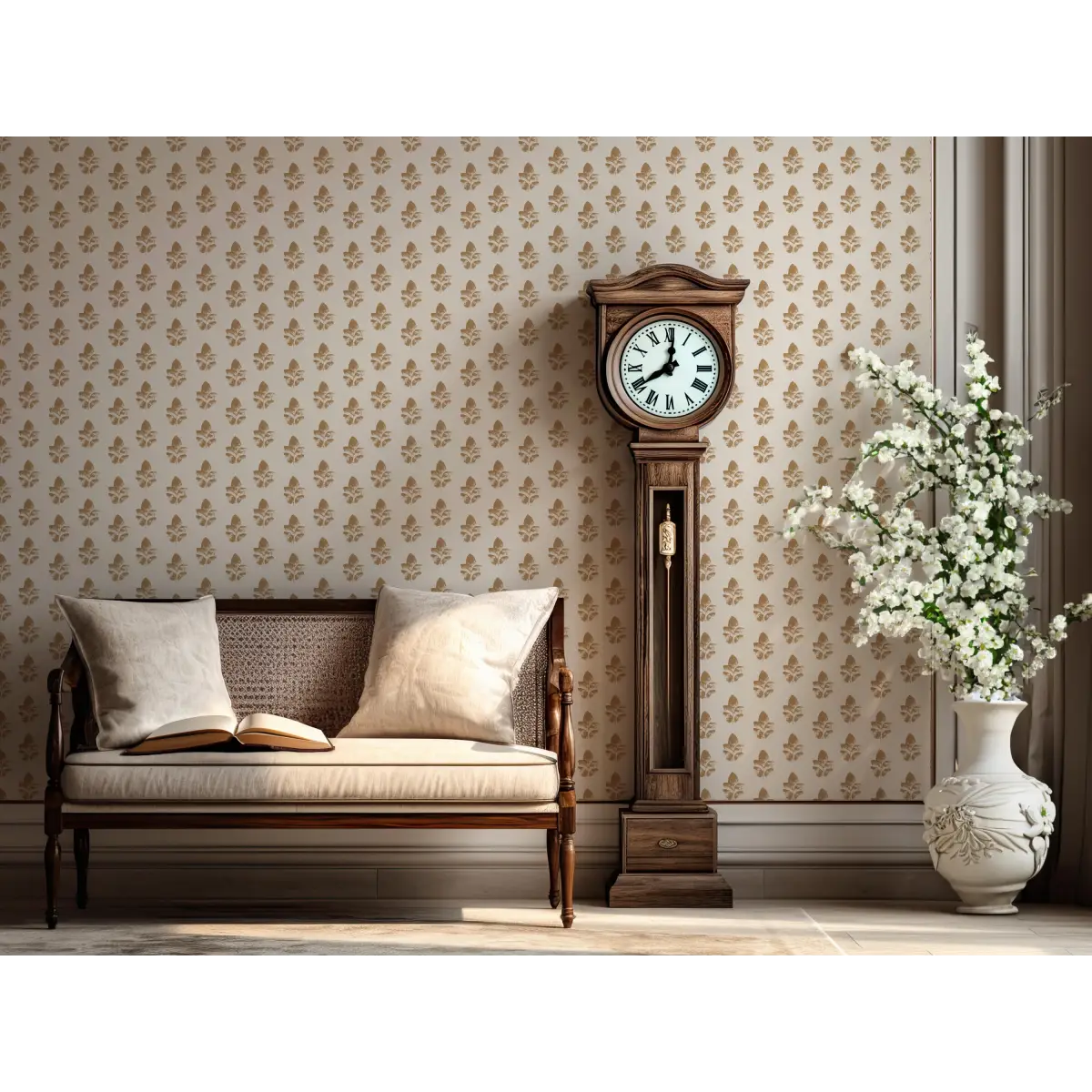 Neve Wallpaper - Block Print - by Ana Goldar Design - Loomwell Home Goods