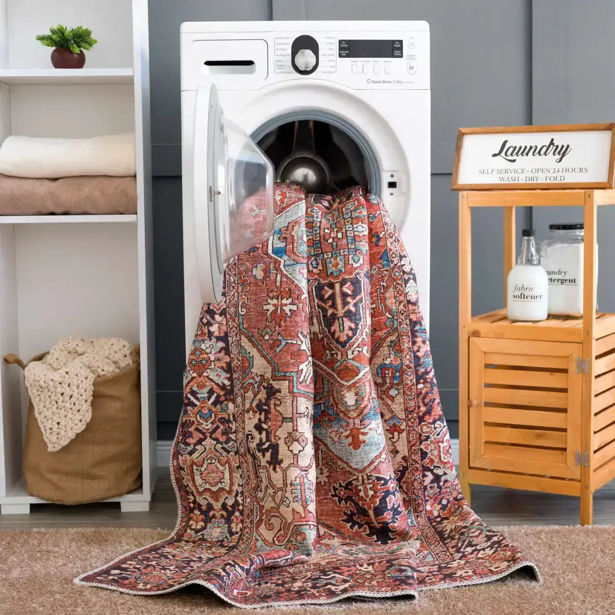 Neyland Washable Area Rug - 5’ x 7’6’’ Rectangle - Boutique Rugs