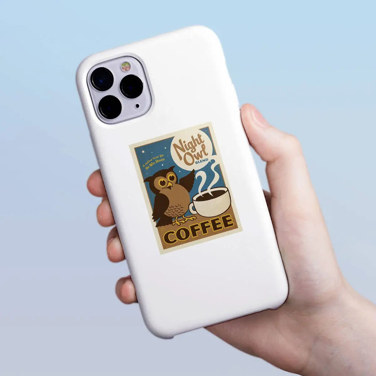 Night Owl Coffee Mellow Brew Vinyl Sticker - RetroPlanet