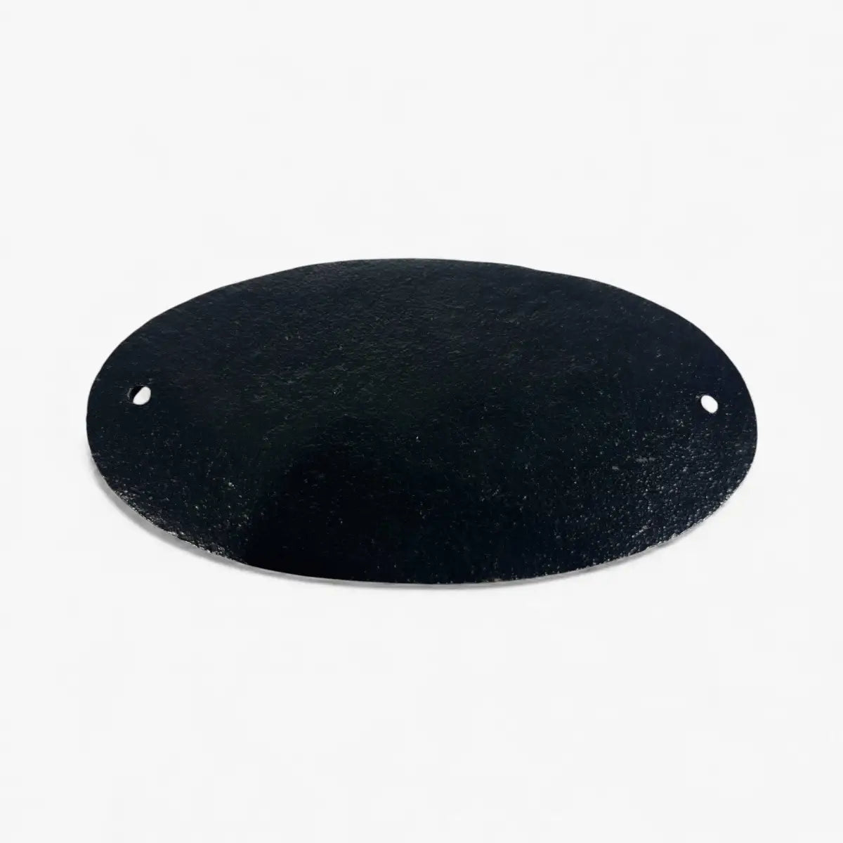 No Soliciting Sign - Cast Iron Oval - Wall Mount - Black and Gold - Iron & Blossom