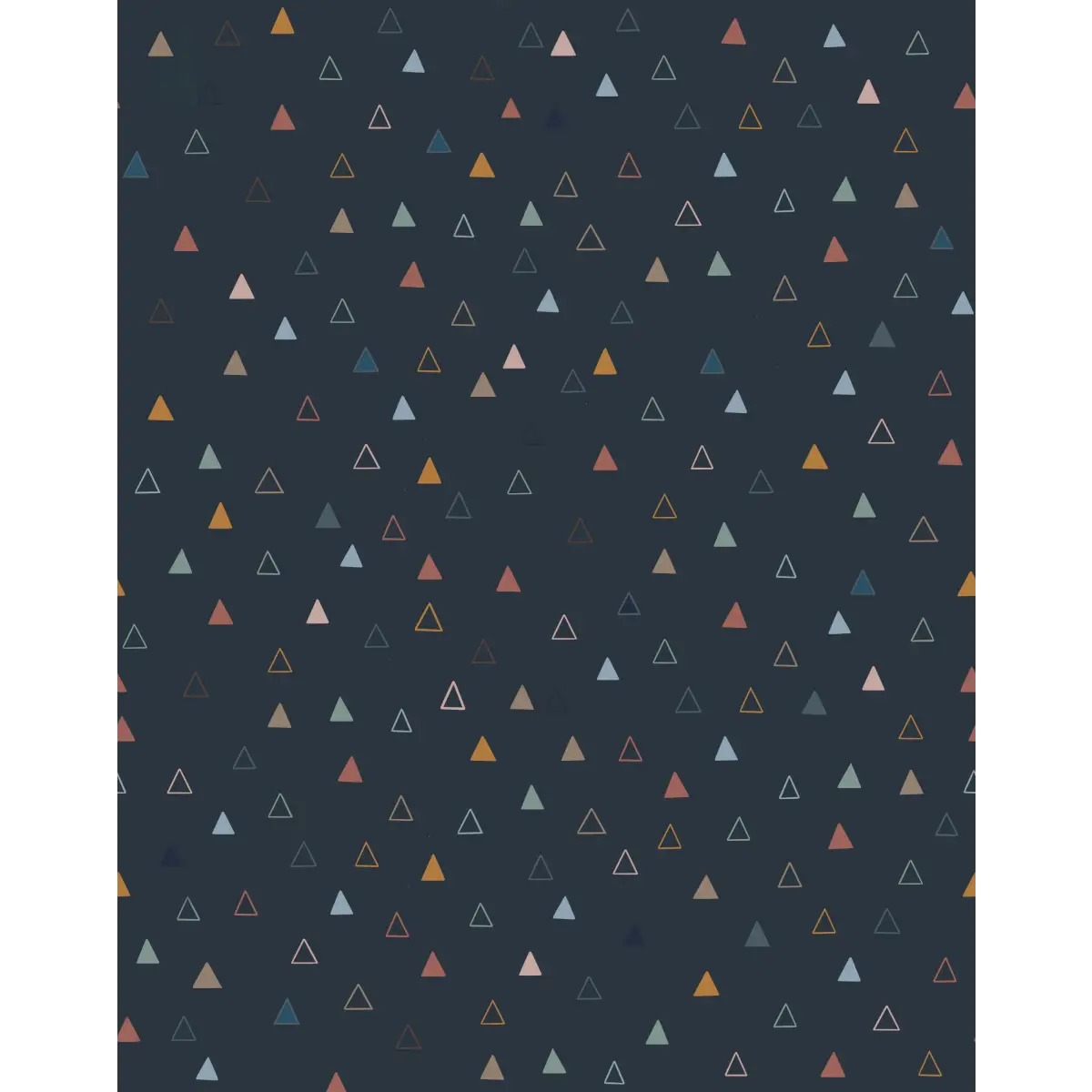 Nolan Wallpaper - Navy Triangles - by Morgan Casteel - Sample 1 foot by 1 foot - Loomwell Home Goods