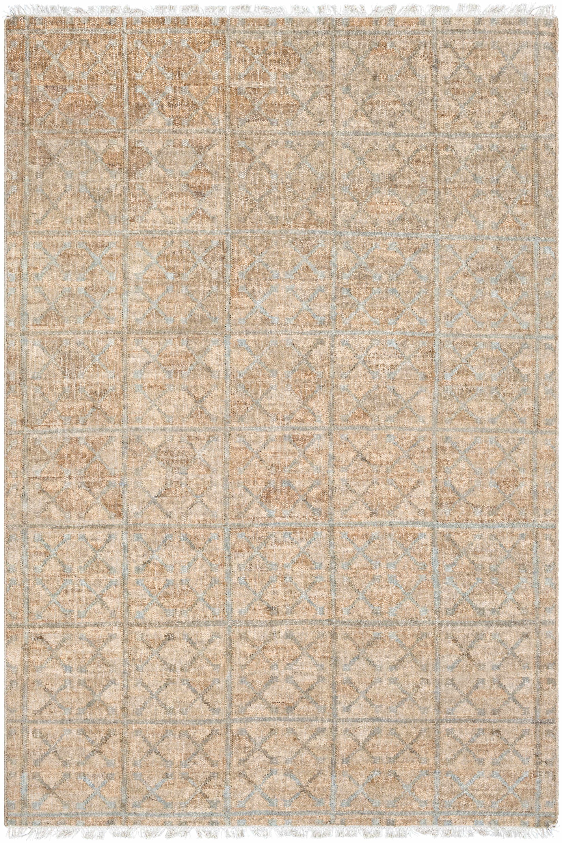 Dusty Sage Fringed Jute Carpet - 6’ x 9’ Rectangle - Boutique Rugs