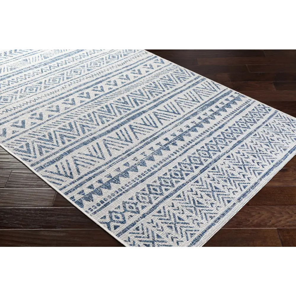 Novato Navy All Over Pattern Performance Rug - Boutique Rugs