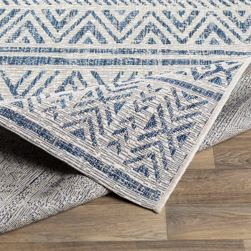 Novato Navy All Over Pattern Performance Rug - Boutique Rugs