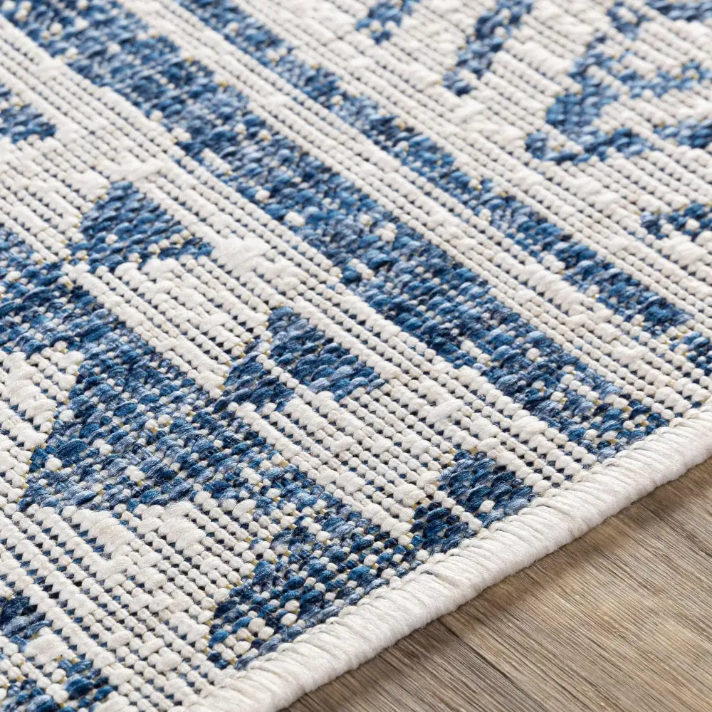 Novato Navy All Over Pattern Performance Rug - Boutique Rugs