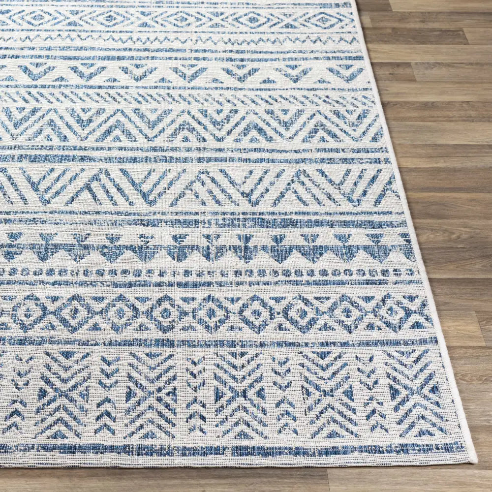 Novato Navy All Over Pattern Performance Rug - Boutique Rugs