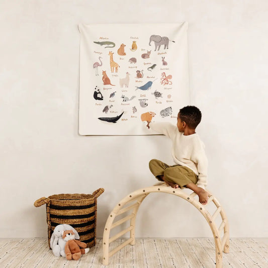 Nursery or Playroom Tapestry - Small - Animal Alphabet - Gathre