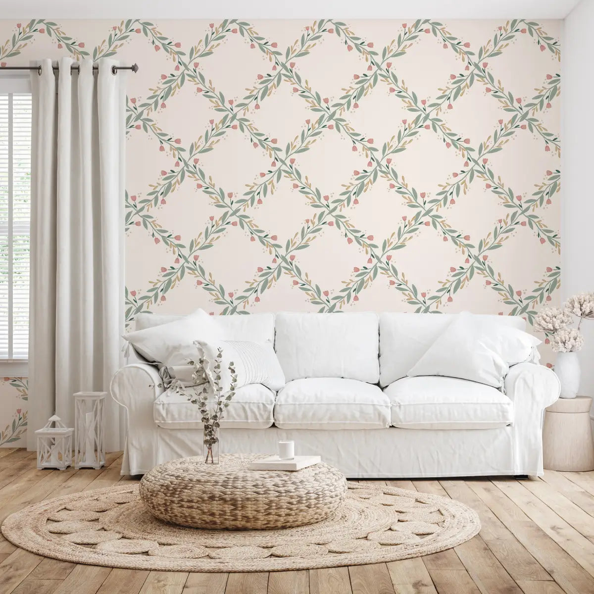 Nyla Wallpaper - Garden Trellis - by Jackie Jean Design - Loomwell Home Goods