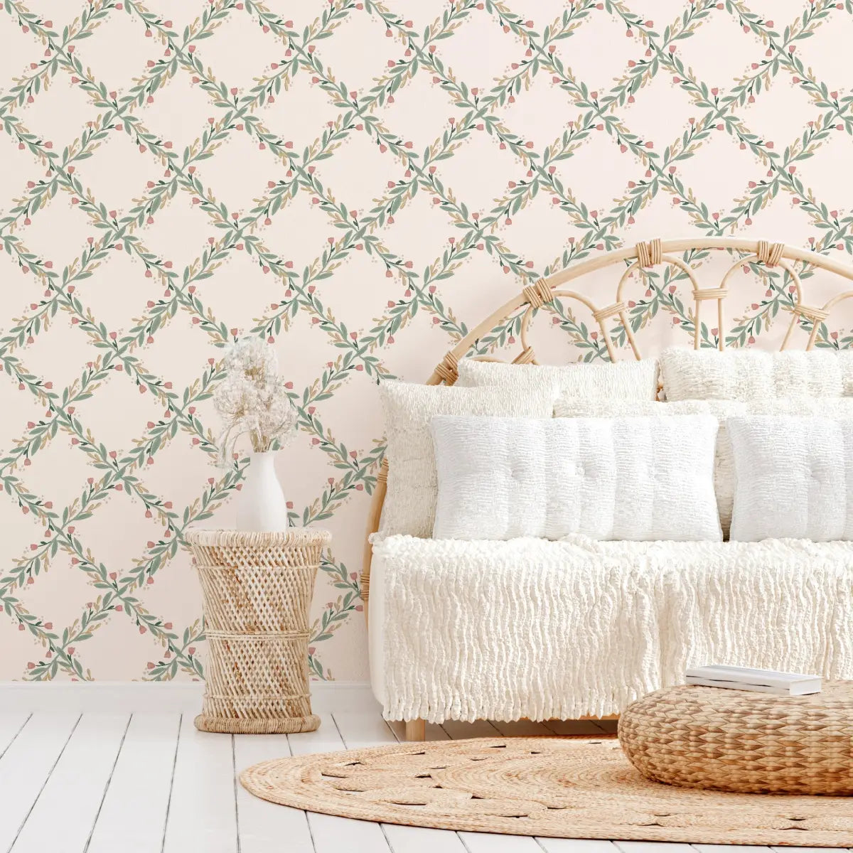 Nyla Wallpaper - Garden Trellis - by Jackie Jean Design - Loomwell Home Goods