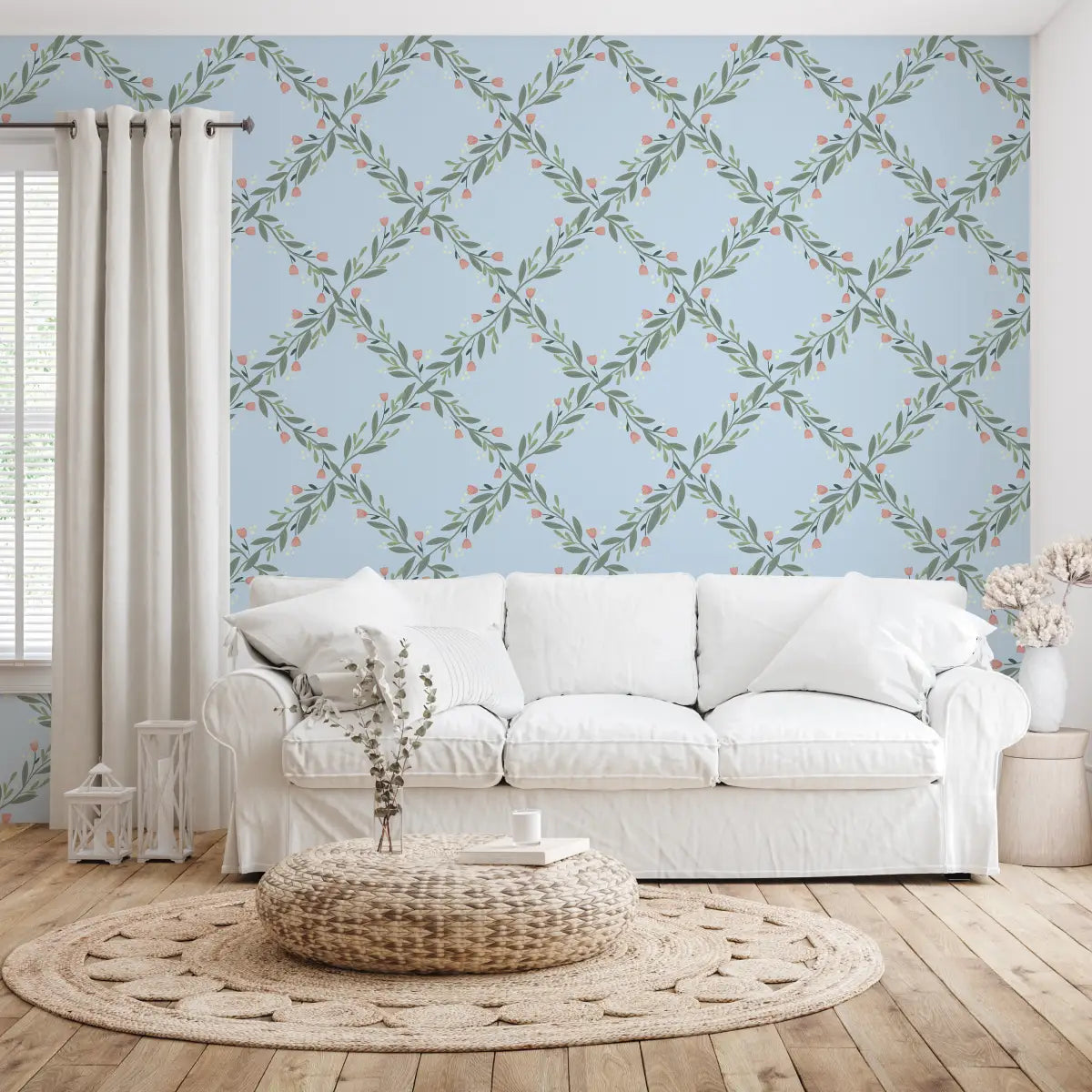 Nyla Wallpaper - Garden Trellis - by Jackie Jean Design - Loomwell Home Goods