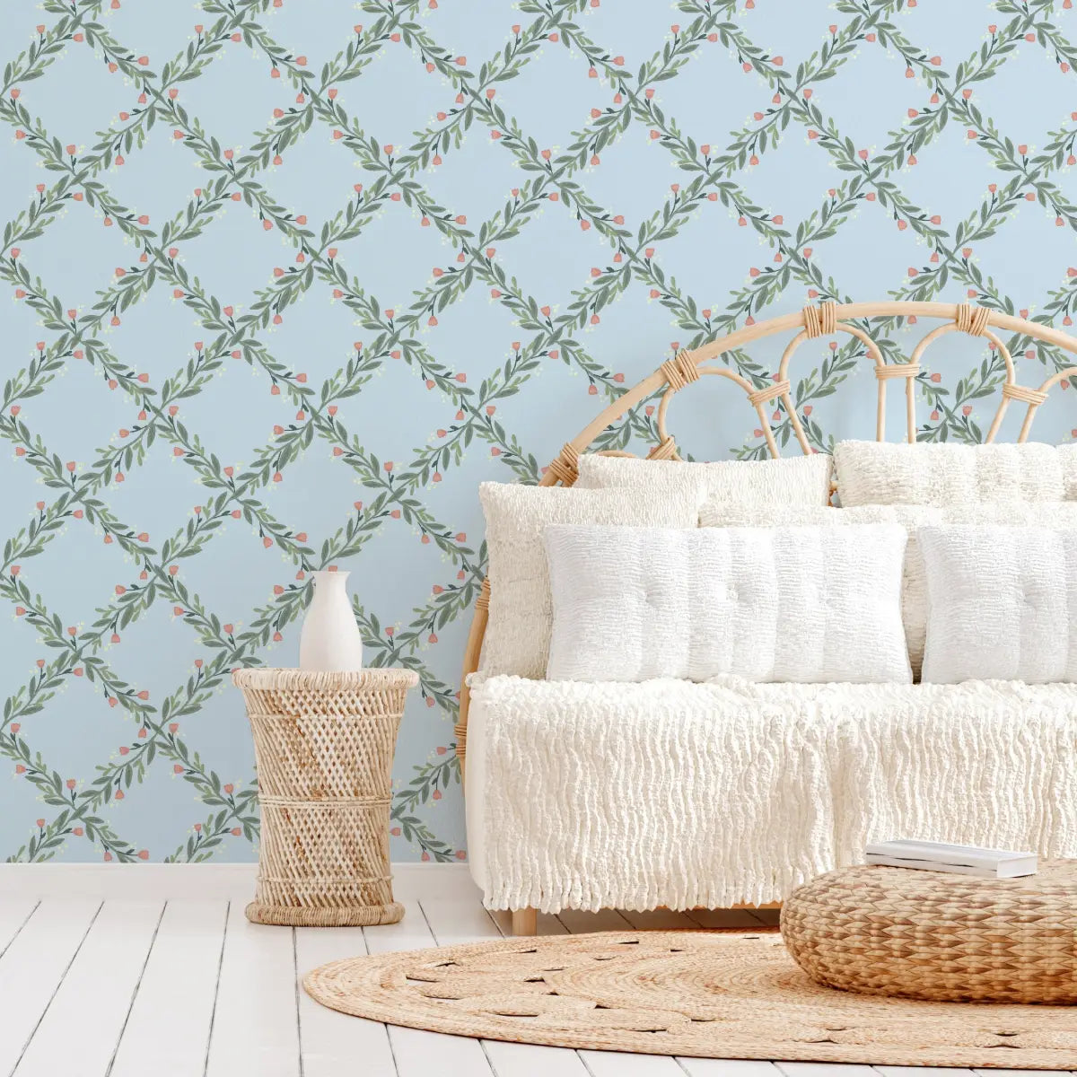 Nyla Wallpaper - Garden Trellis - by Jackie Jean Design - Loomwell Home Goods