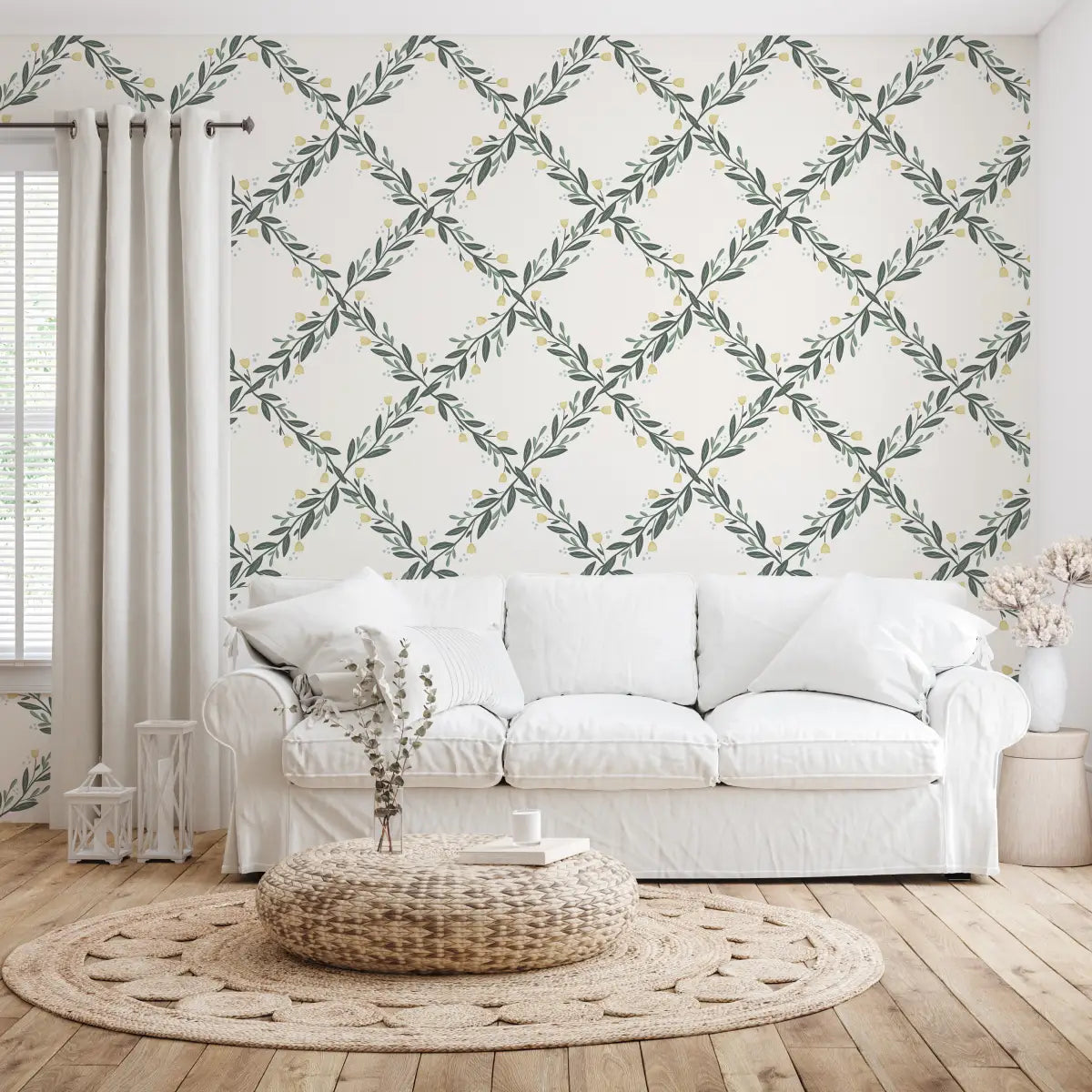 Nyla Wallpaper - Garden Trellis - by Jackie Jean Design - Loomwell Home Goods