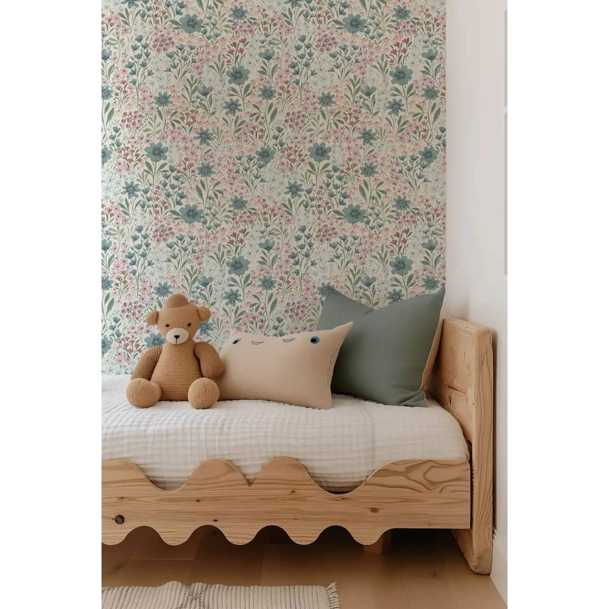Oaklyn Wallpaper - Neutral Flowers - by Hufton Studio - Loomwell Home Goods