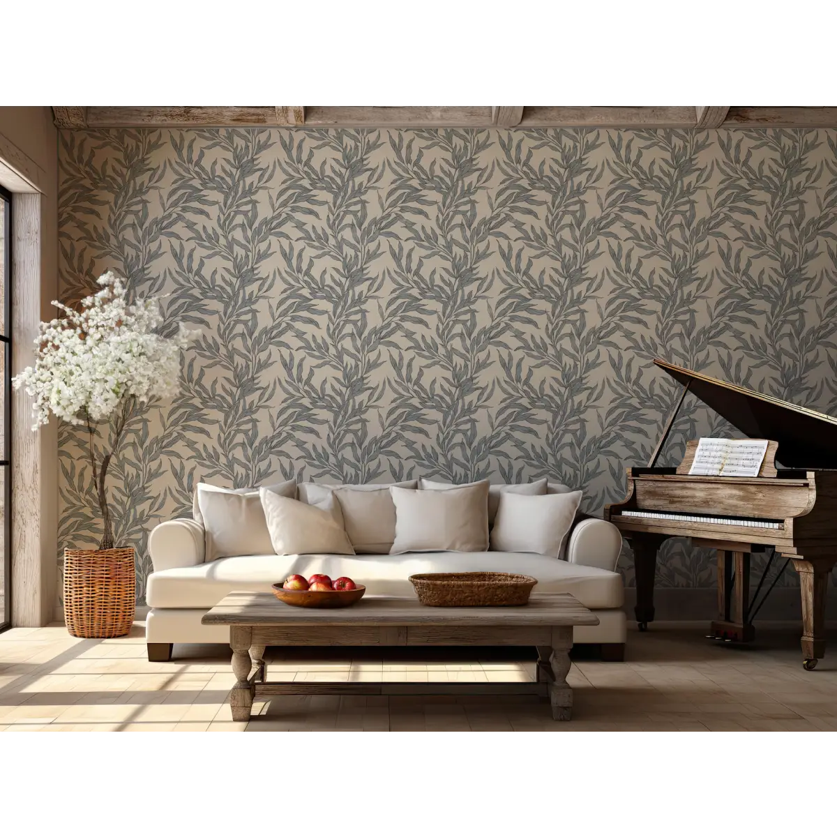 Oaks Wallpaper - Leafy Branches - by Taddy Mikelaites - Loomwell Home Goods