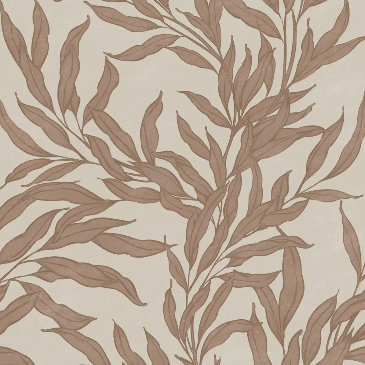 Oaks Wallpaper - Leafy Branches - by Taddy Mikelaites - Sample 1 foot by 1 foot / Rust - Loomwell Home Goods