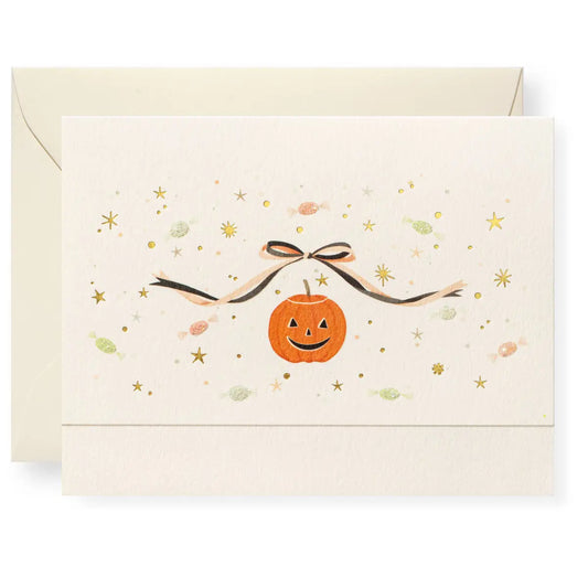Halloween Notecard - October Pumpkin - Karen Adams Designs