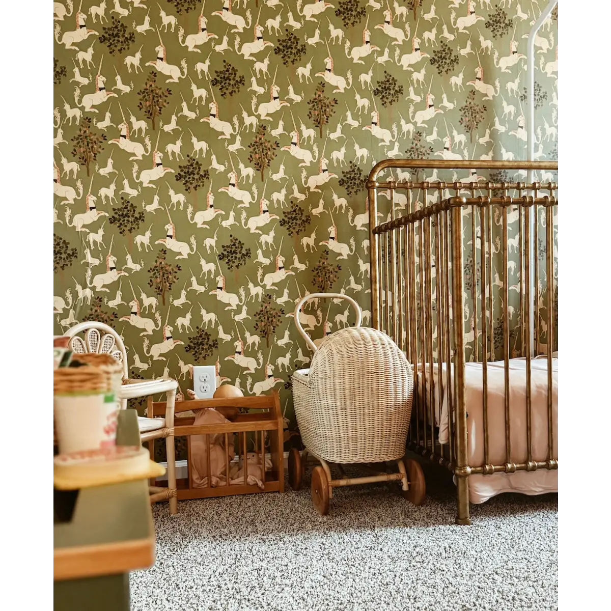 Odette Wallpaper - Medieval Unicorns - Loomwell Home Goods