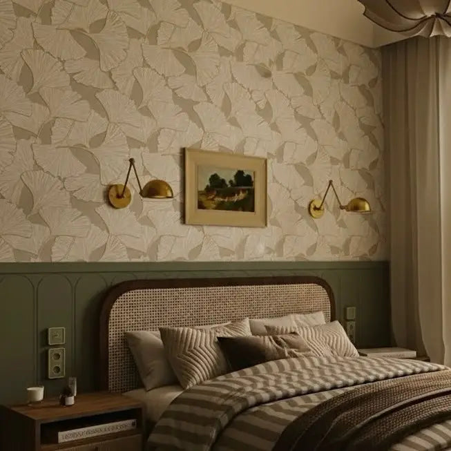 Odin Wallpaper - Gingko Leaves - by Tracy Stone Design - Loomwell Home Goods