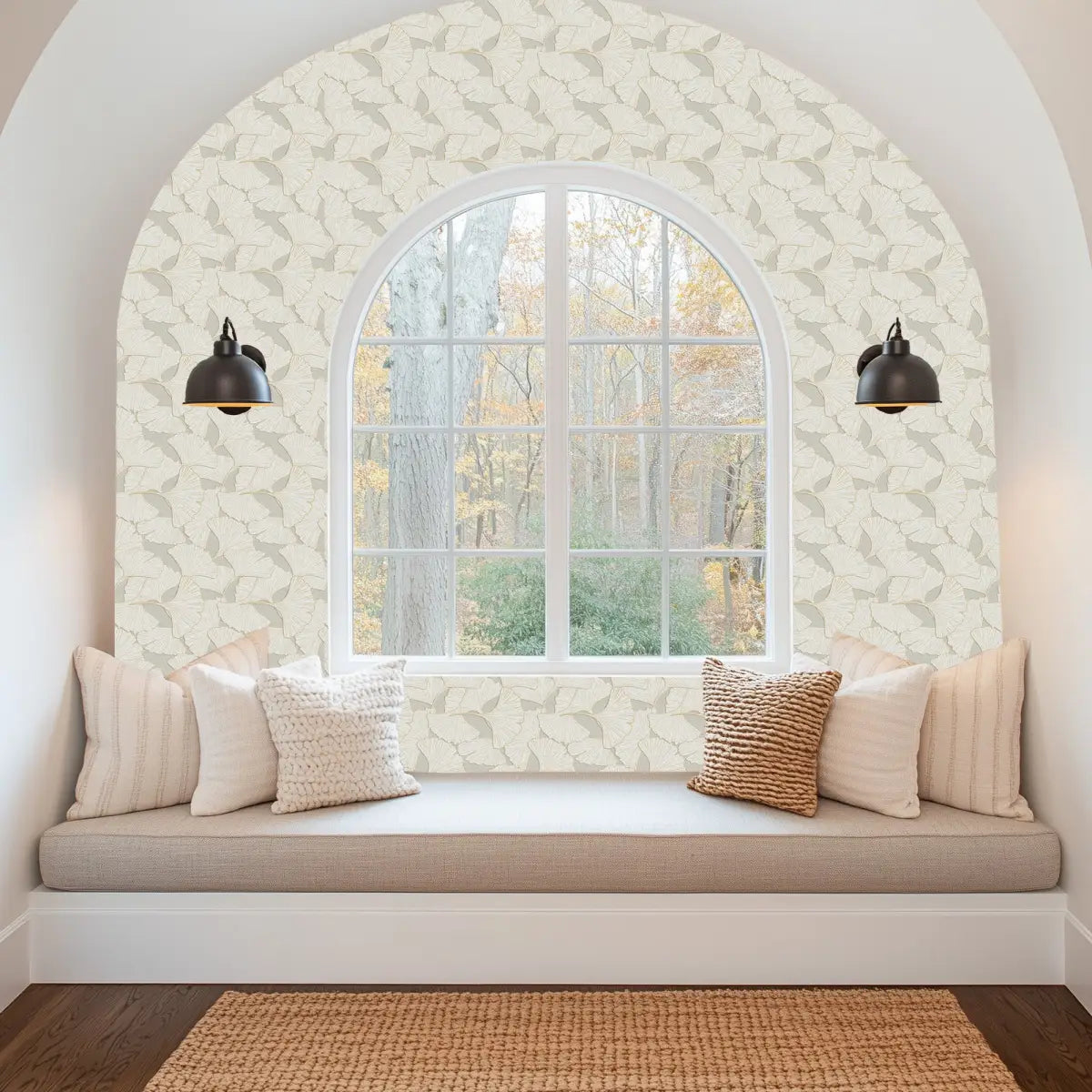 Odin Wallpaper - Gingko Leaves - by Tracy Stone Design - Loomwell Home Goods
