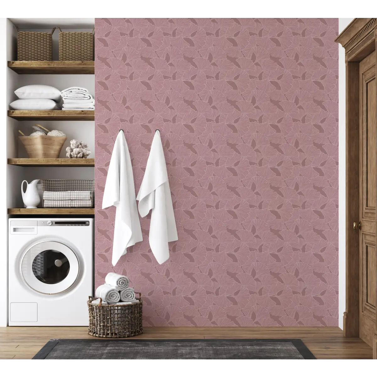 Odin Wallpaper - Gingko Leaves - by Tracy Stone Design - Loomwell Home Goods