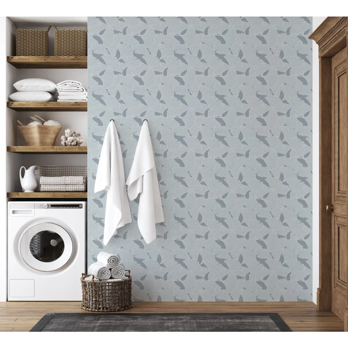 Odin Wallpaper - Gingko Leaves - by Tracy Stone Design - Loomwell Home Goods