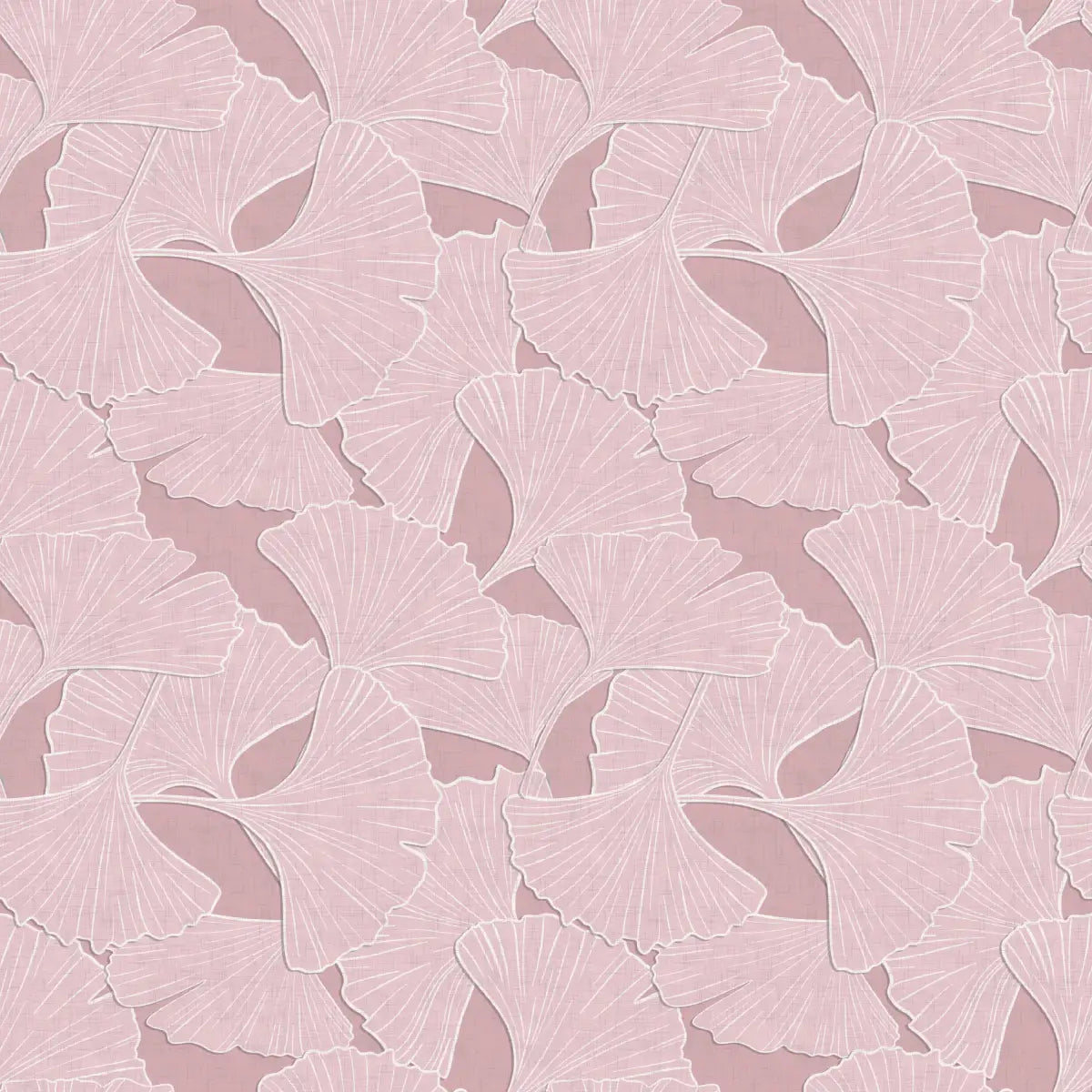 Odin Wallpaper - Gingko Leaves - by Tracy Stone Design - 2 feet by 9 feet / Blush / Large - Loomwell Home Goods