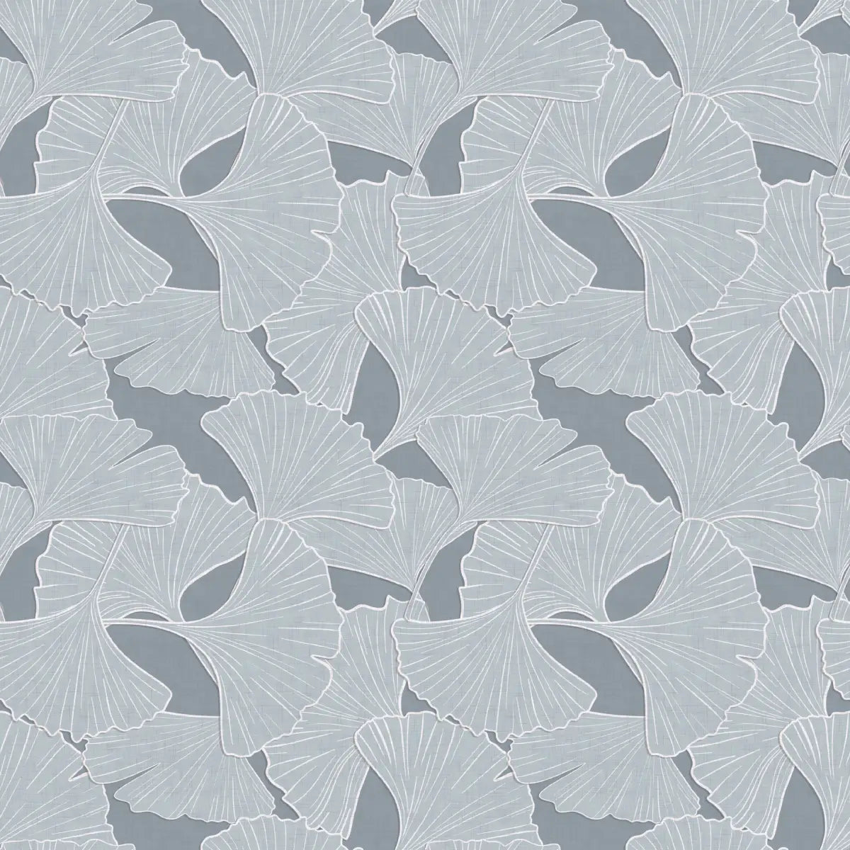 Odin Wallpaper - Gingko Leaves - by Tracy Stone Design - 2 feet by 8 feet / Pale Blue / Large - Loomwell Home Goods