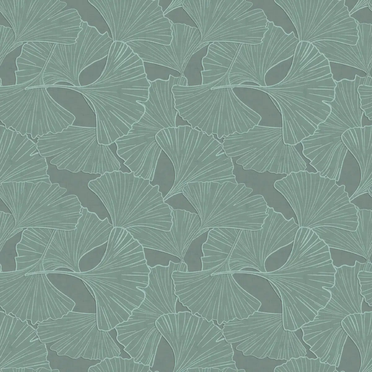 Odin Wallpaper - Gingko Leaves - by Tracy Stone Design - 2 feet by 8 feet / Sage / Large - Loomwell Home Goods