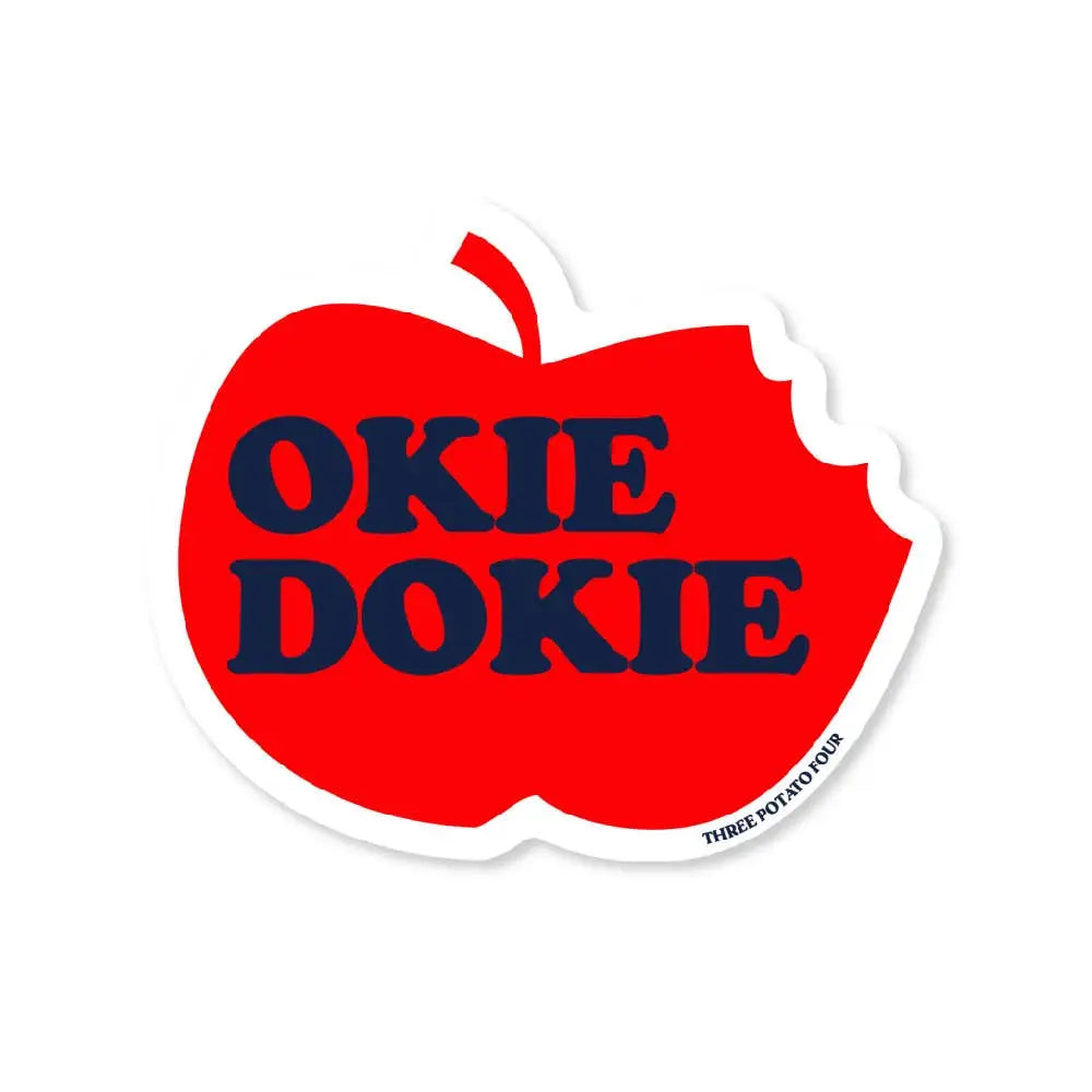 Okie Dokie Vintage Style Sticker - Three Potato Four