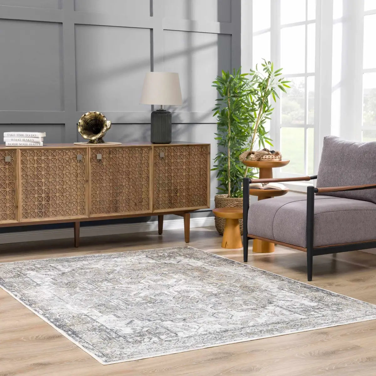 Olive Hera Washable Area Rug - Boutique Rugs