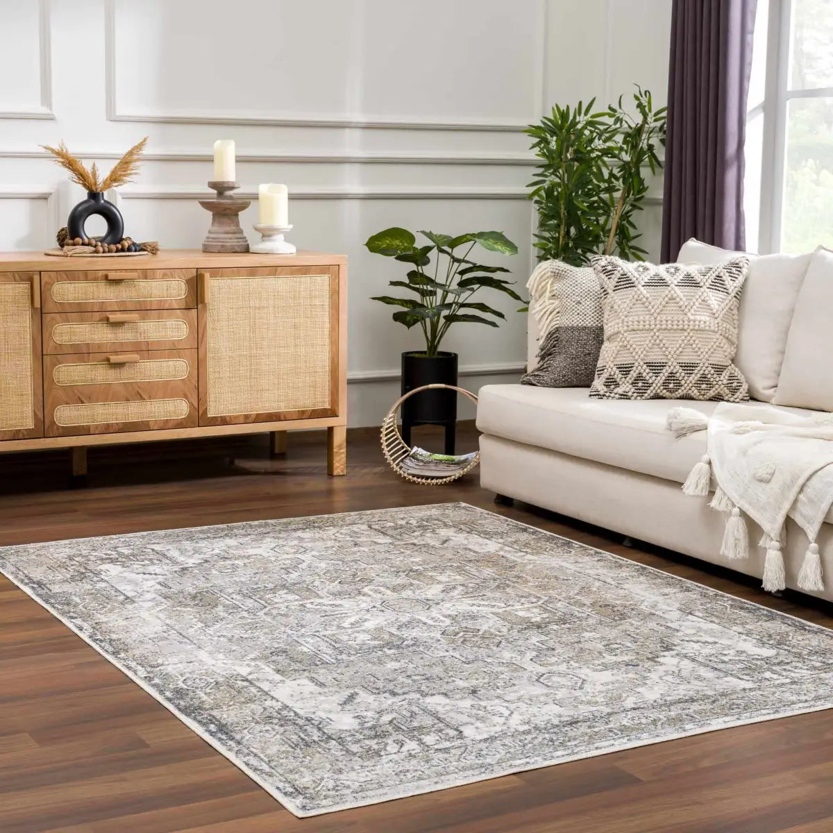 Olive Hera Washable Area Rug - Boutique Rugs
