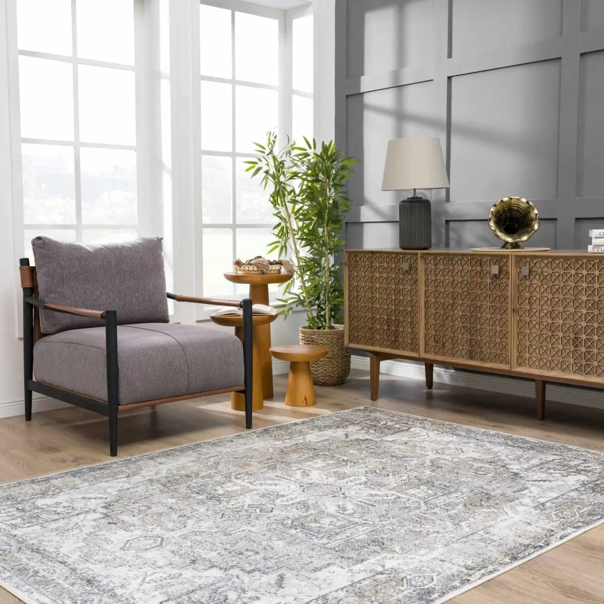 Olive Hera Washable Area Rug - Boutique Rugs
