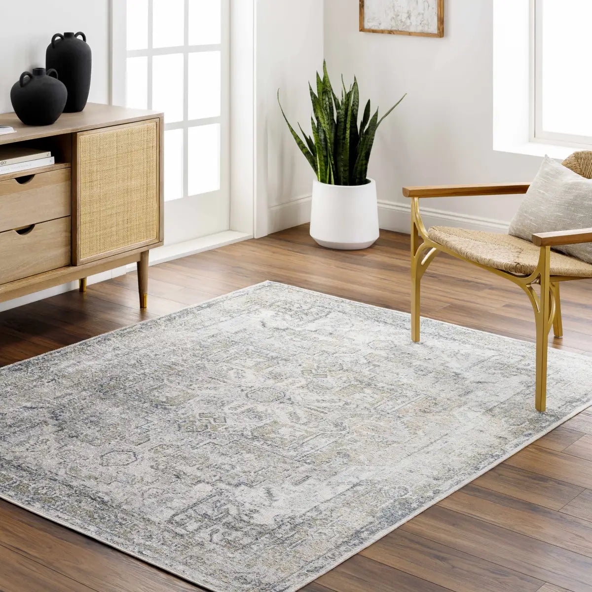 Olive Hera Washable Area Rug - Boutique Rugs
