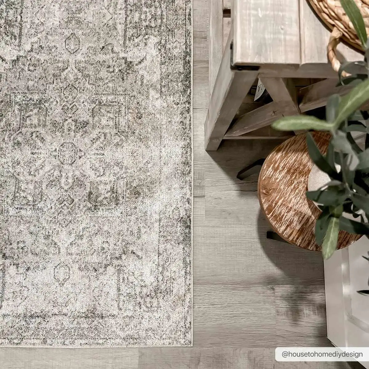 Olive Hera Washable Area Rug - Boutique Rugs