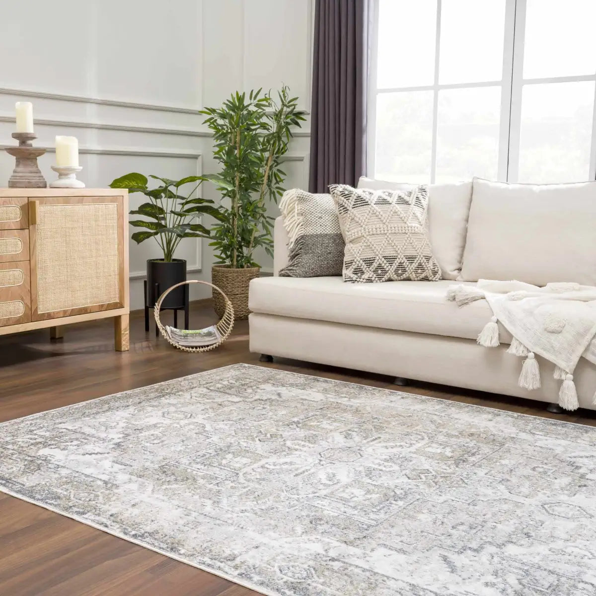 Olive Hera Washable Area Rug - Boutique Rugs