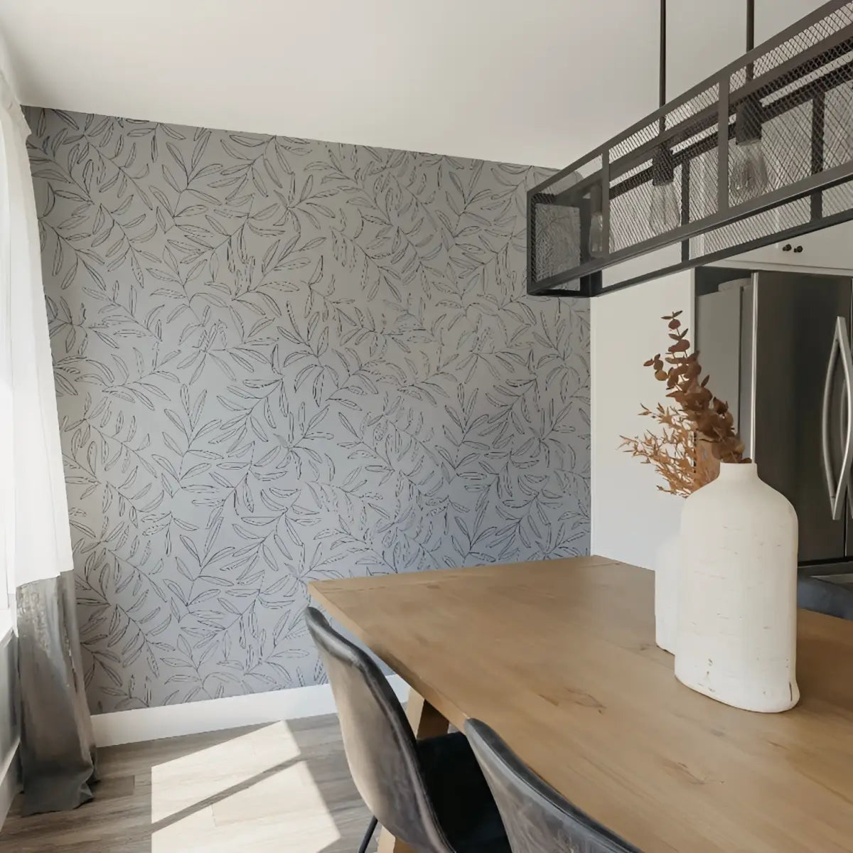 Olive Wallpaper - Blue Green Branches - by Morgan Casteel - Loomwell Home Goods