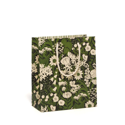 Gift Bag - Olive Wild Floral - Medium - Red Cap Cards