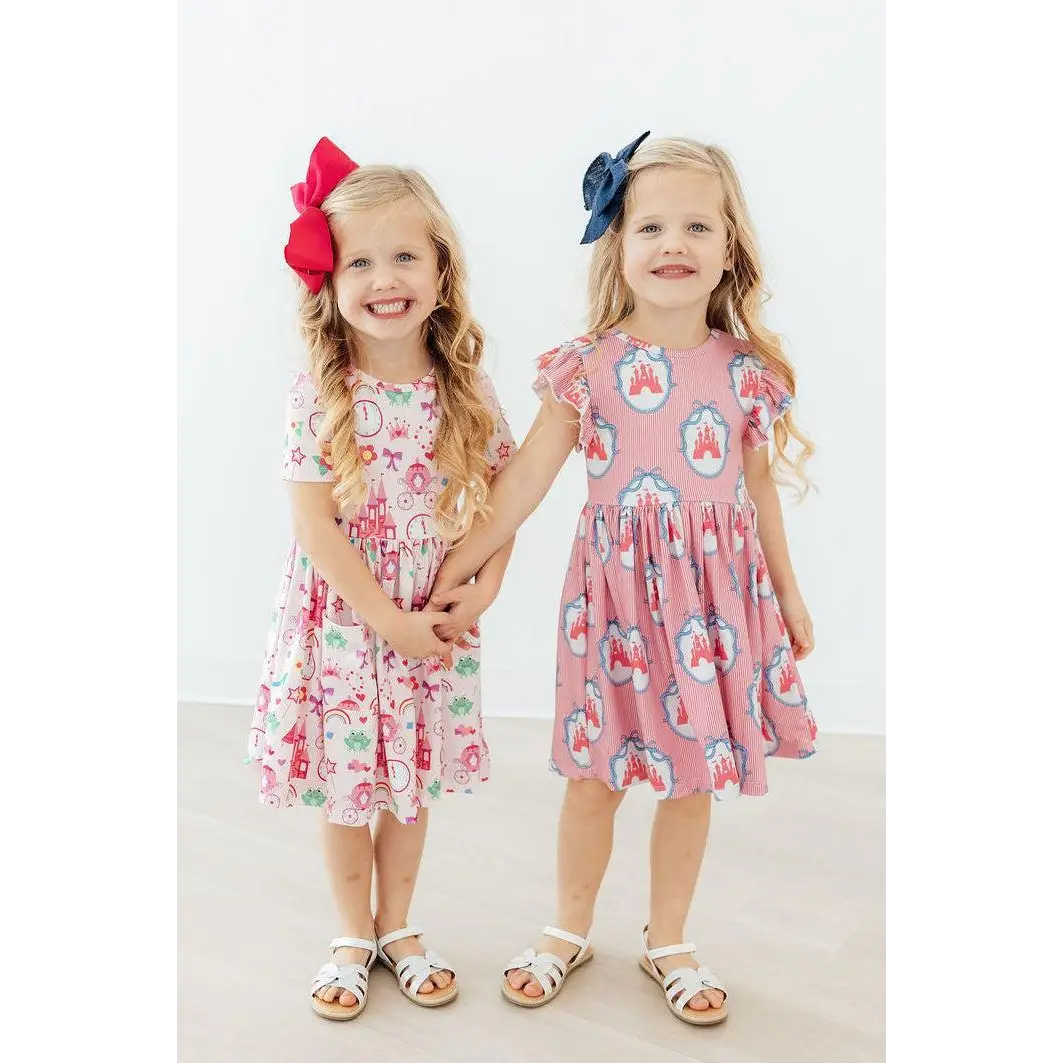 Flutter Sleeve Twirl Dress - Once Upon a Castle - Storybook Princess - Mila & Rose ®