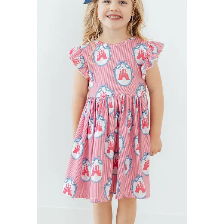 Flutter Sleeve Twirl Dress - Once Upon a Castle - Storybook Princess - Mila & Rose ®