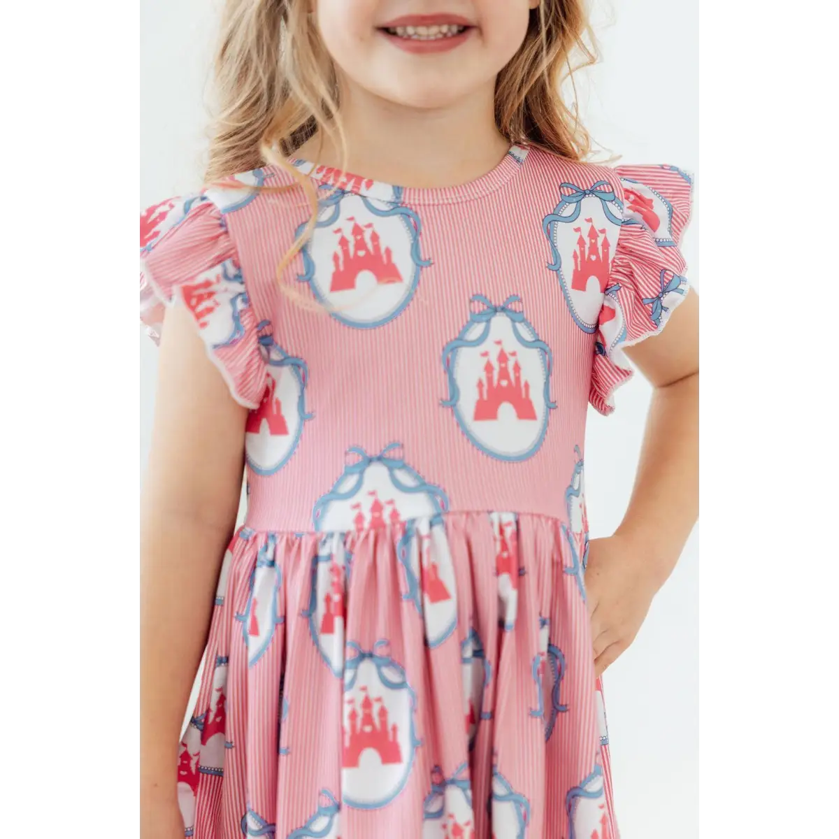 Flutter Sleeve Twirl Dress - Once Upon a Castle - Storybook Princess - 6-12M - Mila & Rose ®