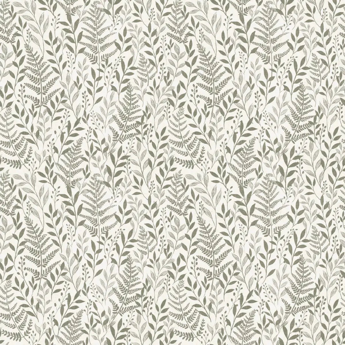 Onyx Wallpaper - Neutral Ferns - by Kathryn Therese - Sample 1 foot by 1 foot - Loomwell Home Goods