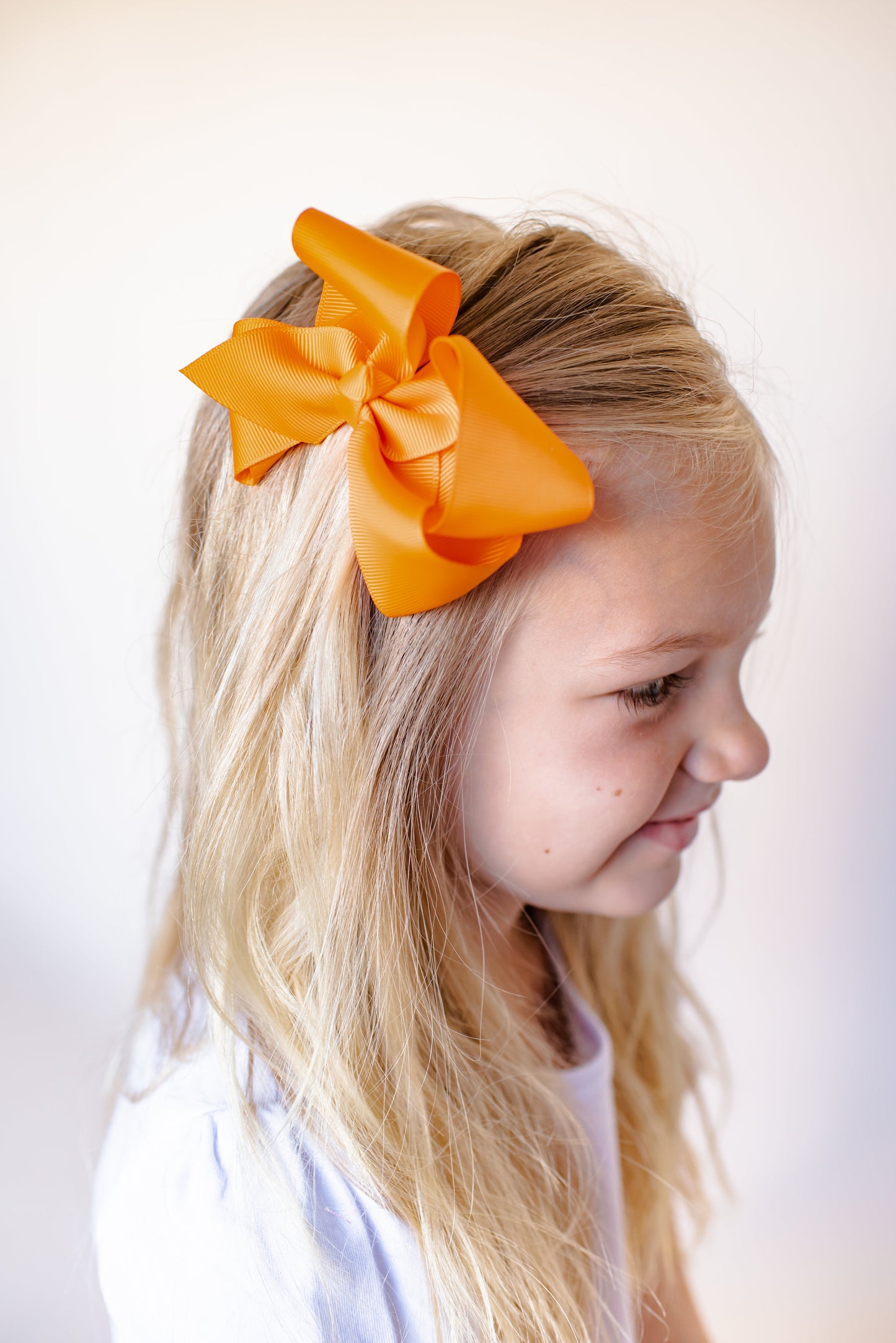 Solid Hair Bows - Orange / 4’’ - ARB Blanks