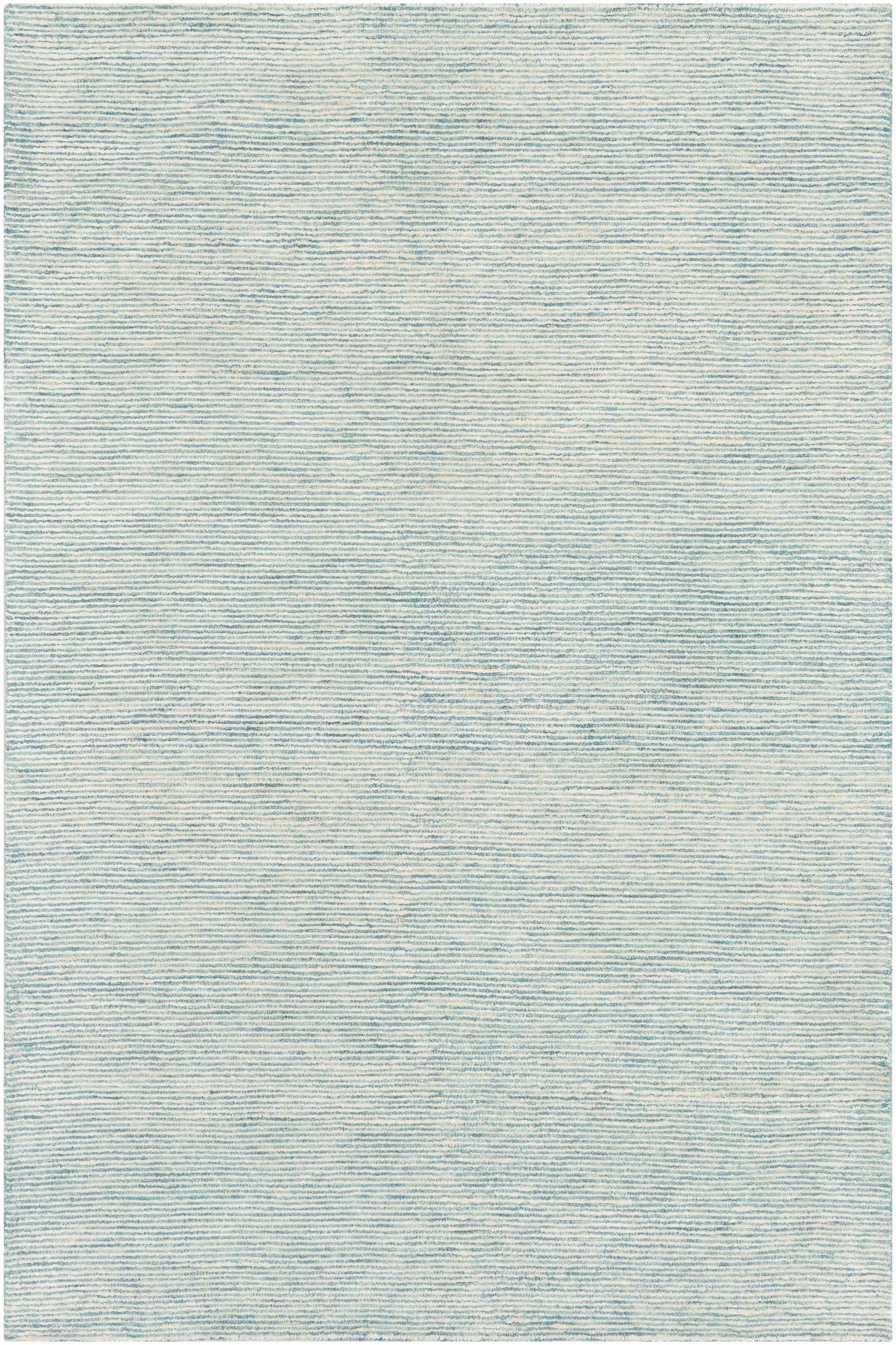 Light Blue Hand Tufted Wool Blend Rug - 5’ x 7’6’’ Rectangle - Boutique Rugs