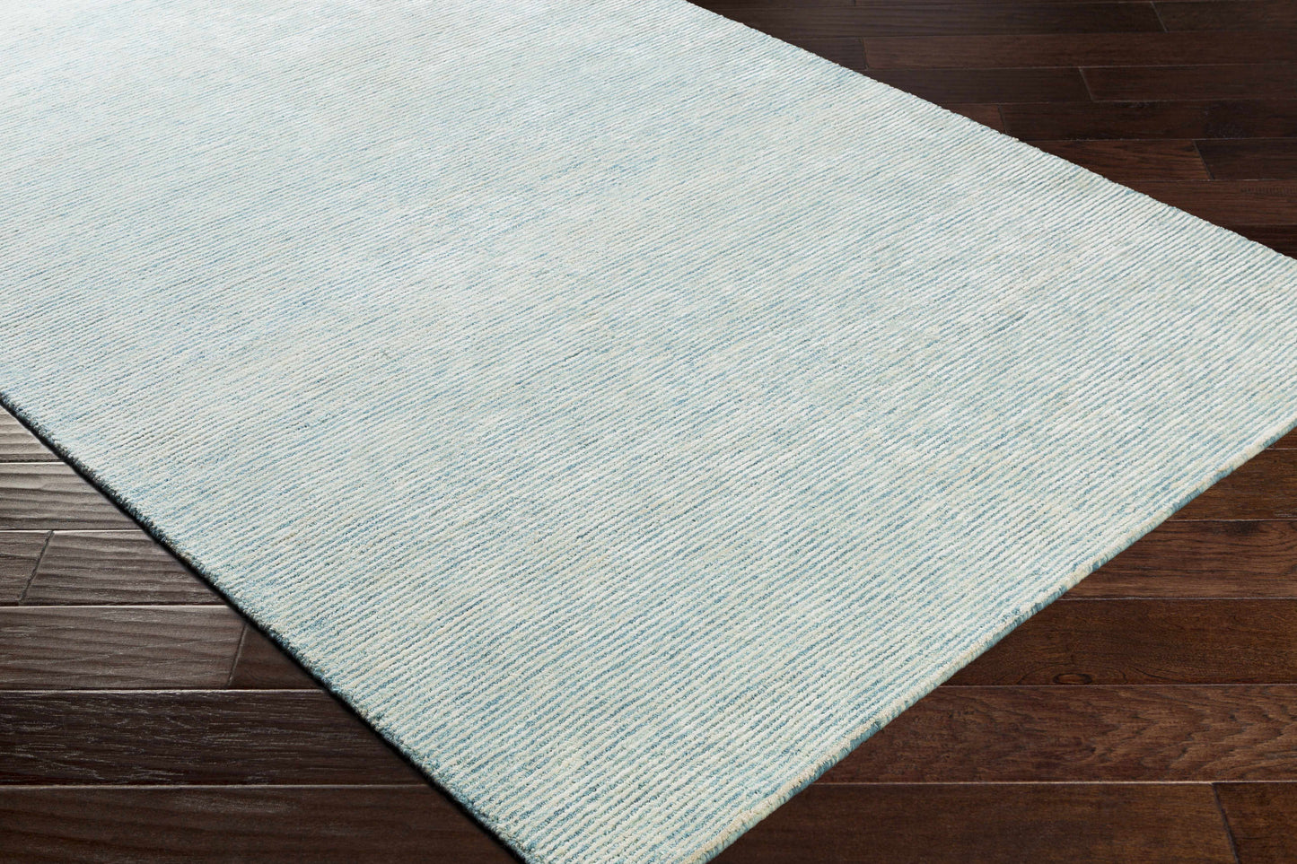 Light Blue Hand Tufted Wool Blend Rug - Boutique Rugs