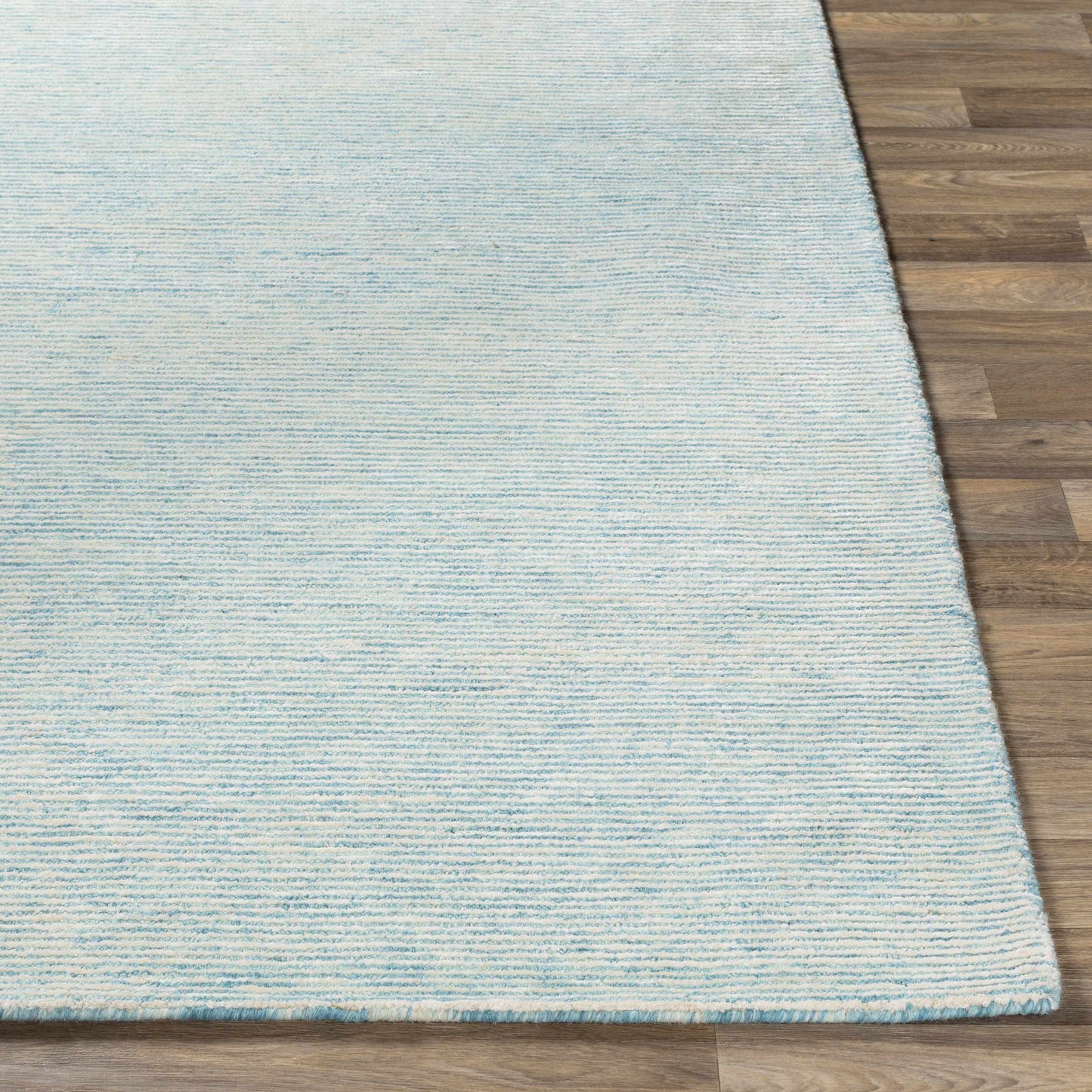 Light Blue Hand Tufted Wool Blend Rug - Boutique Rugs