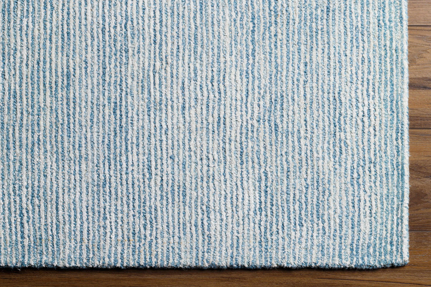 Light Blue Hand Tufted Wool Blend Rug - Boutique Rugs