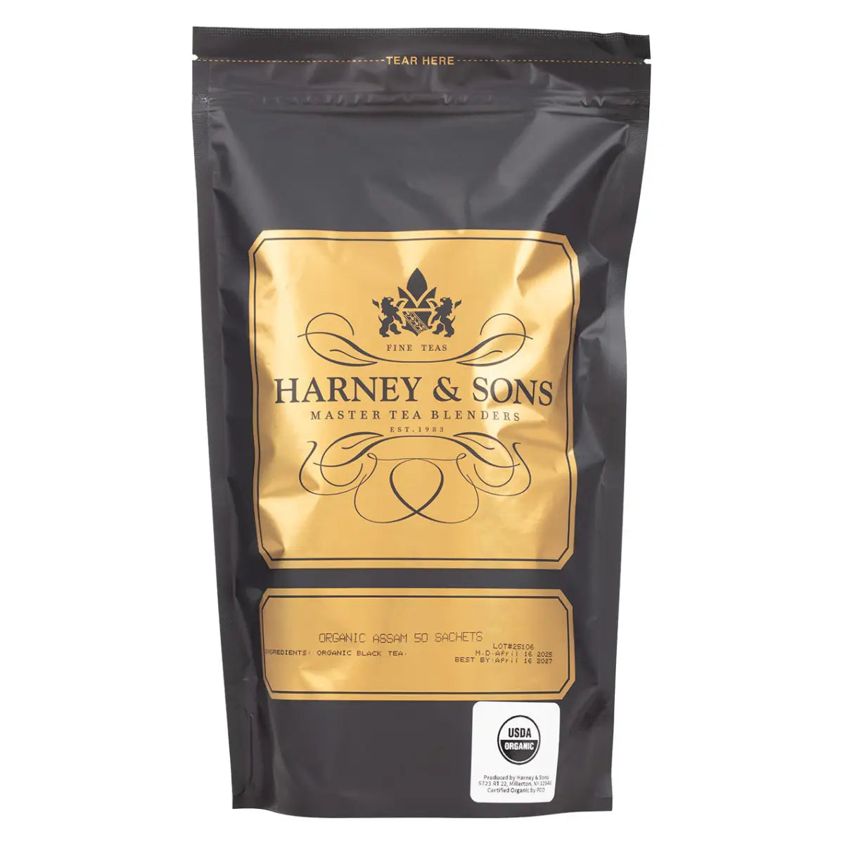 Organic Tea - Assam - Loose or Sachets - Sachets / Bag of 50 Sachets - Harney & Sons Fine Teas