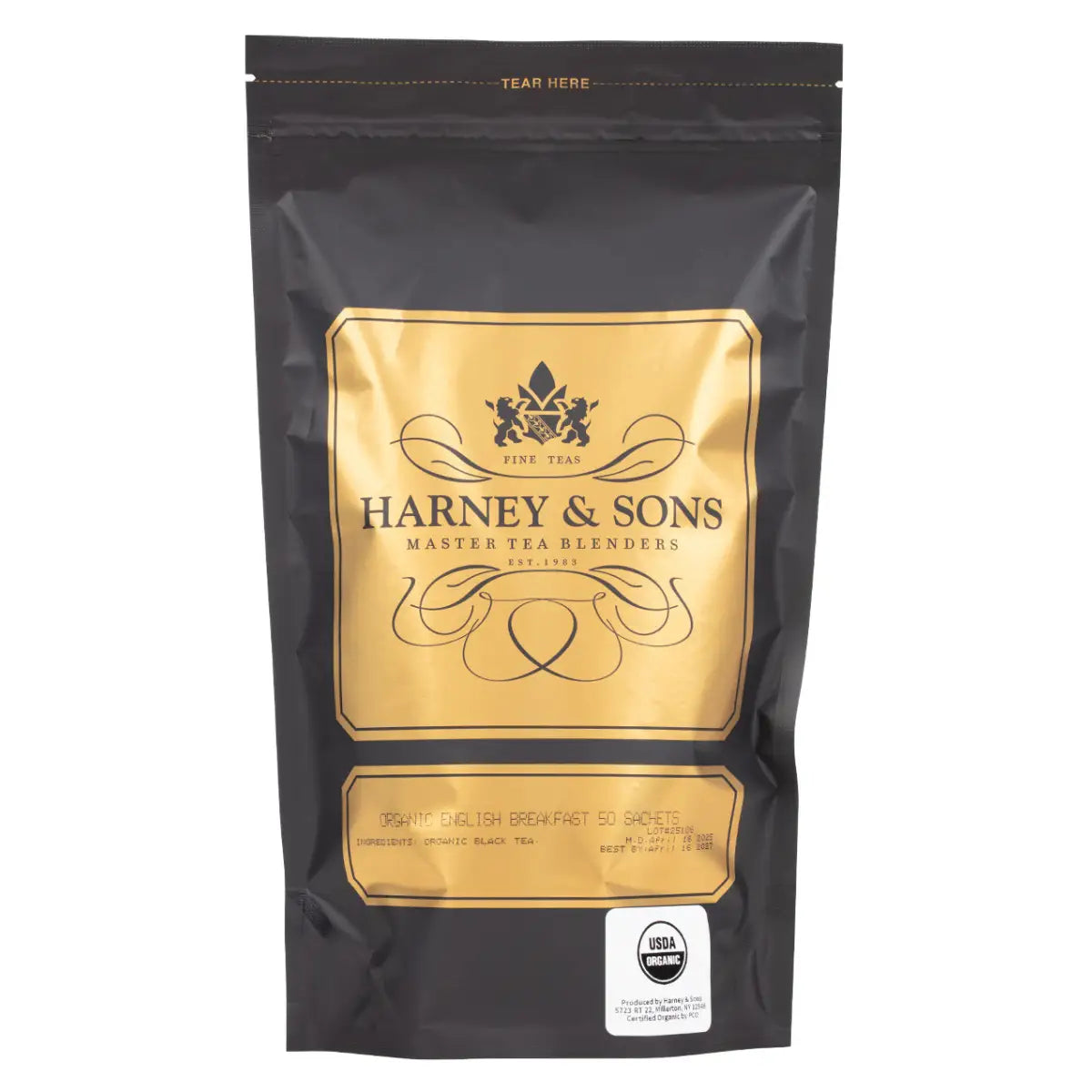 Organic English Breakfast Tea - Bag of 50 Sachets - Sachets / Bag of 50 Sachets - Harney & Sons Fine Teas