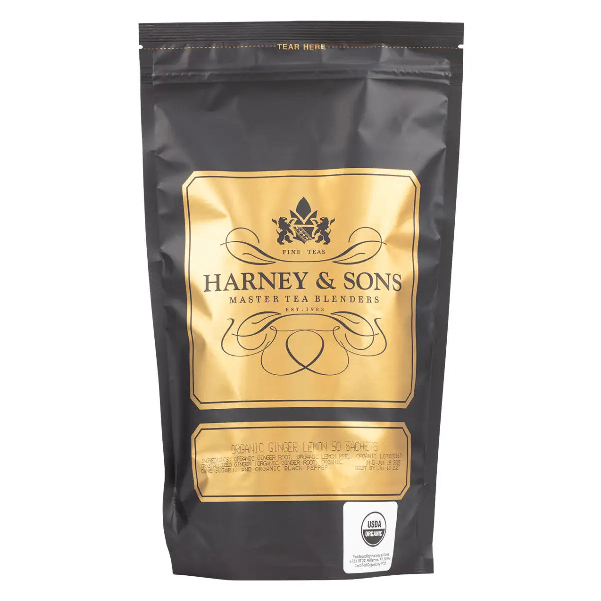 Organic Ginger Lemon Tea - Bag of 50 Sachets - Sachets / Bag of 50 Sachets - Harney & Sons Fine Teas