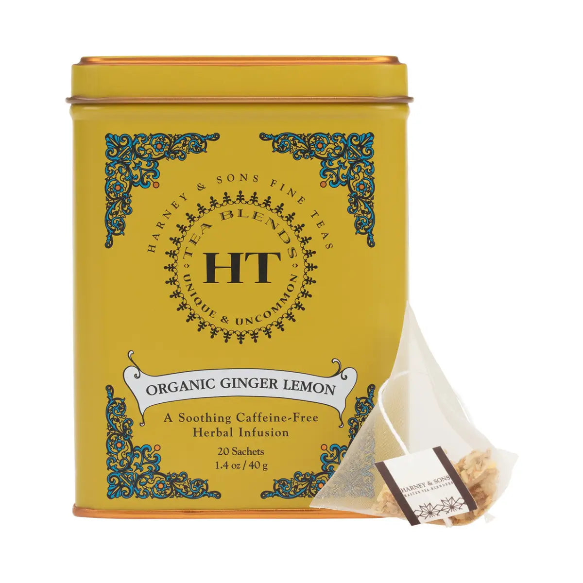 Organic Ginger Lemon HT Tin of 20 Sachets - Sachets / Tin of 20 Sachets - Harney & Sons Fine Teas